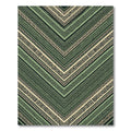 Sage Green Geometric Chevron Aztec Art Rug
