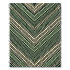 Sage Green Geometric Chevron Aztec Art Rug