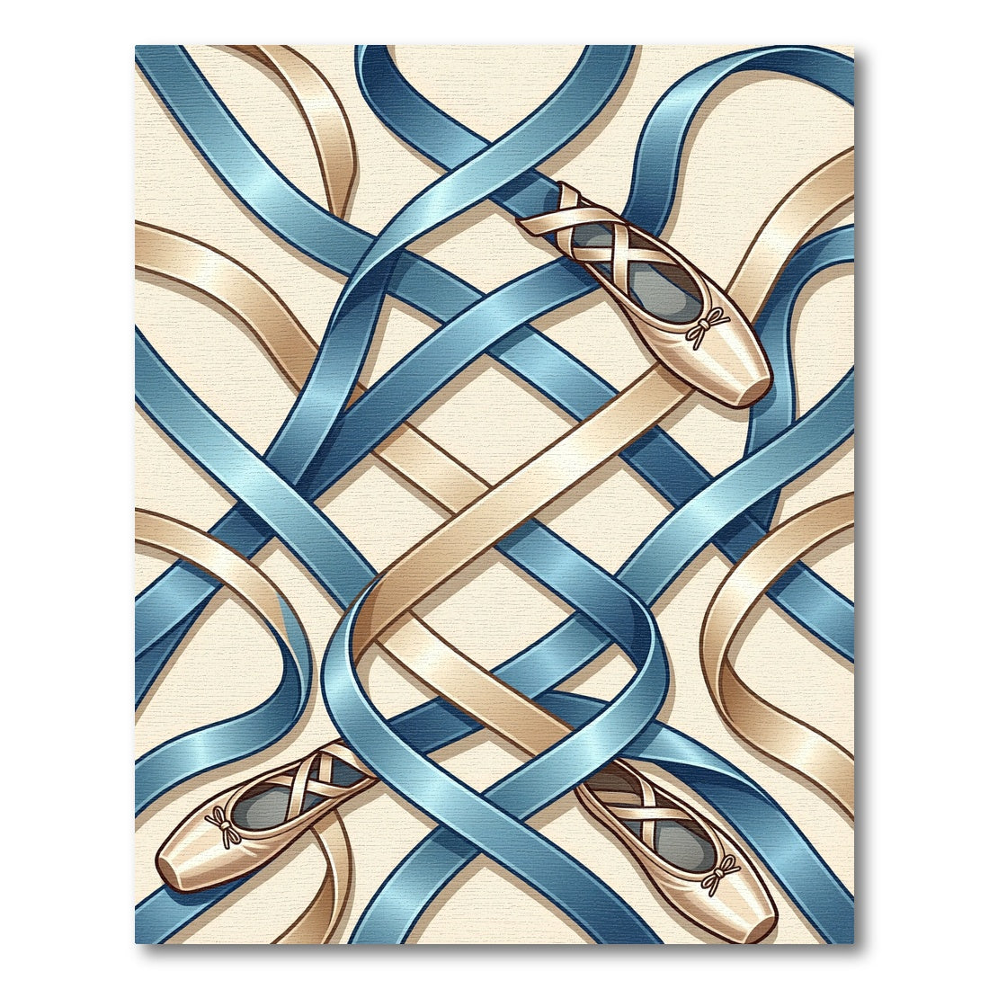 Satin Ribbon Ballet Slipper Flourish Rug