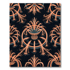 Peach Fountain Water Art Deco Rug