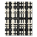 Modern Monochrome Grid Checked Area Rug
