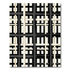 Modern Monochrome Grid Checked Area Rug