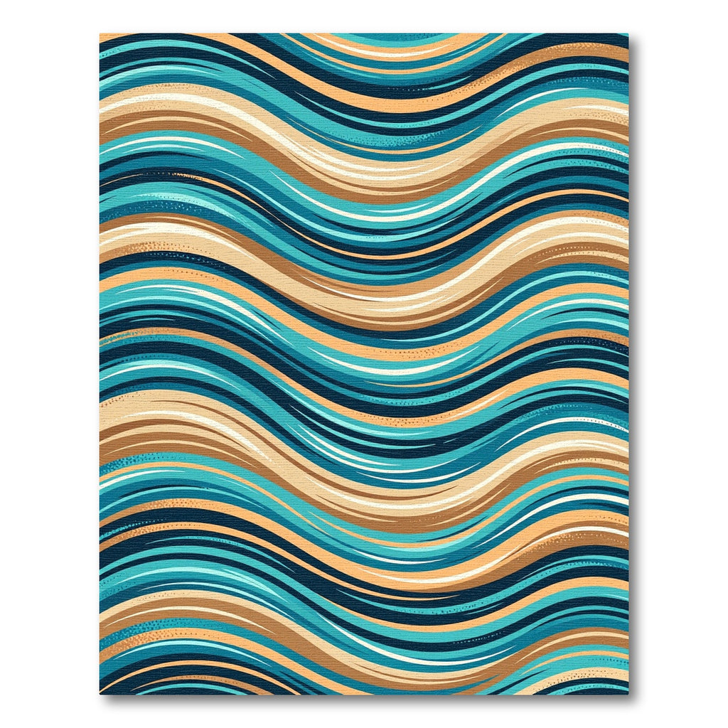 Oceanic Wave Stripe Rug