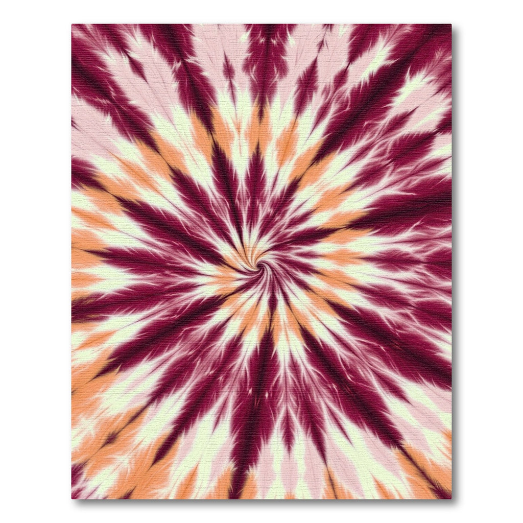 Radiant Swirl Crimson Orange Cream Rug