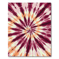 Radiant Swirl Crimson Orange Cream Rug