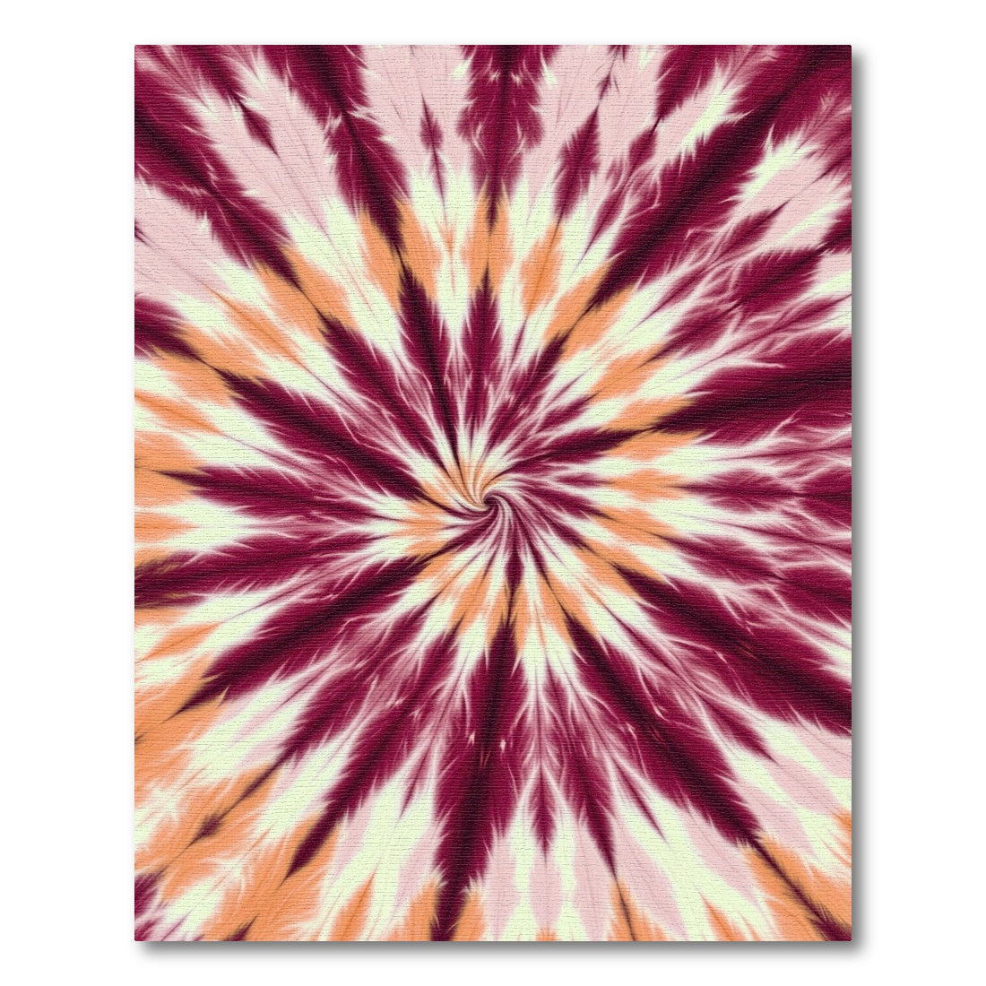 Radiant Swirl Crimson Orange Cream Rug