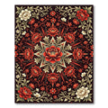 Crimson Red Floral Radiance Rug