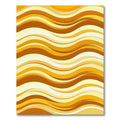 Golden Abstract Wavy Sunset Layered Lines Rug