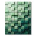 Forest Green Marbleized Cube Rug