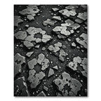 Charcoal Gray Cracked Stone Aggregate Rug