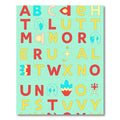 Retro Alphabet Splash Art Rug