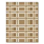 Earthy Brown Tan Plaid Lines Rug