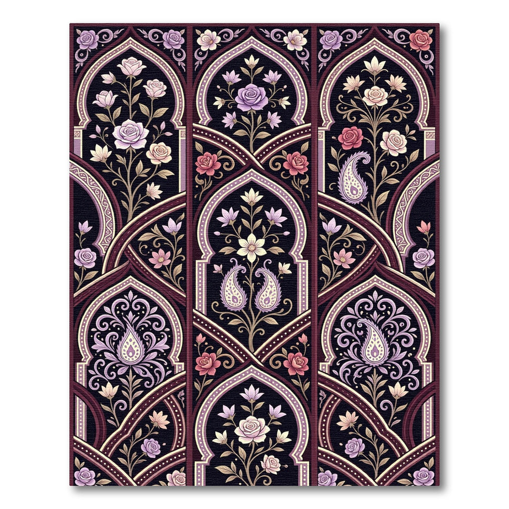Ornate Floral Paisley Archway Rug