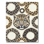 Leopard Circles Contemporary Animal Print Rug