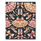 Ballet Tutus Bows Ballet Slippers Ochre Rug
