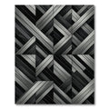 Monochrome Interwoven Diagonal Geometric Area Rug