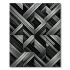 Monochrome Interwoven Diagonal Geometric Area Rug