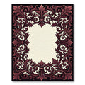Ornate Burgundy Victorian Acanthus Scroll Rug