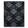 Monochromatic Geometric Structure Overlay Rug