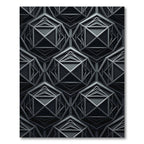 Monochromatic Geometric Structure Overlay Rug