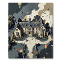 Ornate Mansion Grays and Oranges Rug