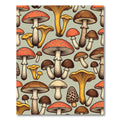 Autumnal Forest Mushroom Botanical Illustration Rug