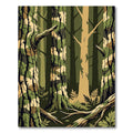 Camo Forest Tree Woodland Rug