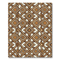 Brown And Cream Interlocking Diamond Tile Rug