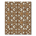 Brown And Cream Interlocking Diamond Tile Rug