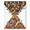 Earthy Geometric Triangle Bone Abstract Art Rug