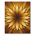 Golden Radiant Sunburst Floral Medallion Rug