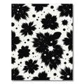 Monochrome Abstract Ink Splatter Floral Rug