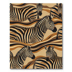 Bold Zebra Stripes Across Earth Tones Rug