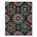 Vibrant Pomegranate Floral Medallion Garden Rug
