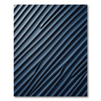 Modern Deep Blue Diagonal Abstract Waves Rug