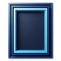 Ombre Blue Layered Rectangular Rug