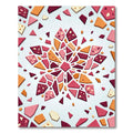 Crimson Coral Geometric Fragment Cluster Rug