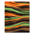 Vibrant Orange Forest Tiger Stripe Rug