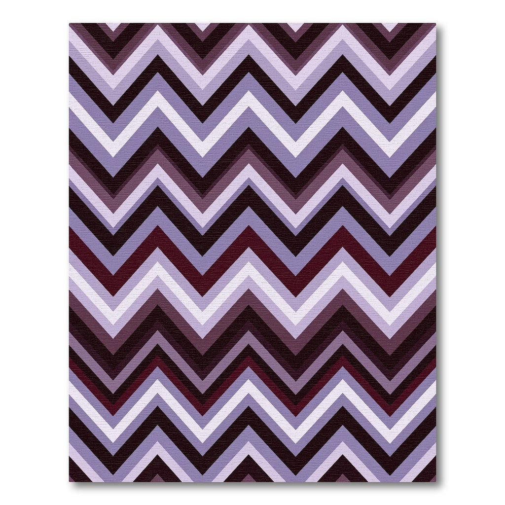 Crimson Purple Gradient Chevron Rug