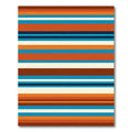 Vibrant Retro Multicolored Striped Area Rug