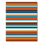 Vibrant Retro Multicolored Striped Area Rug