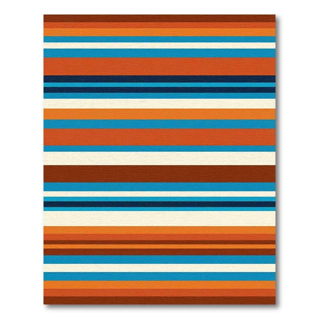 Vibrant Retro Multicolored Striped Area Rug