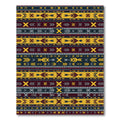 Tribal Arrow Stripes Yellow Crimson Rug