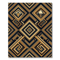 Geometric Bronze Gold Art Deco Diamond Rug