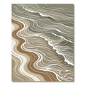 Ocean Waves Earth Tones Rug
