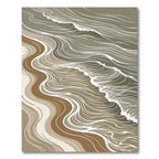 Ocean Waves Earth Tones Rug