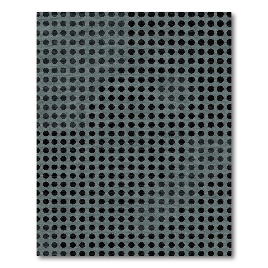 Modern Gray Polka Dot Grid Rug