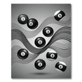 Monochromatic Billiard Ball Dynamic Flow Rug