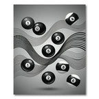 Monochromatic Billiard Ball Dynamic Flow Rug