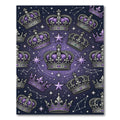 Celestial Purple Crown and Star Galaxy Rug